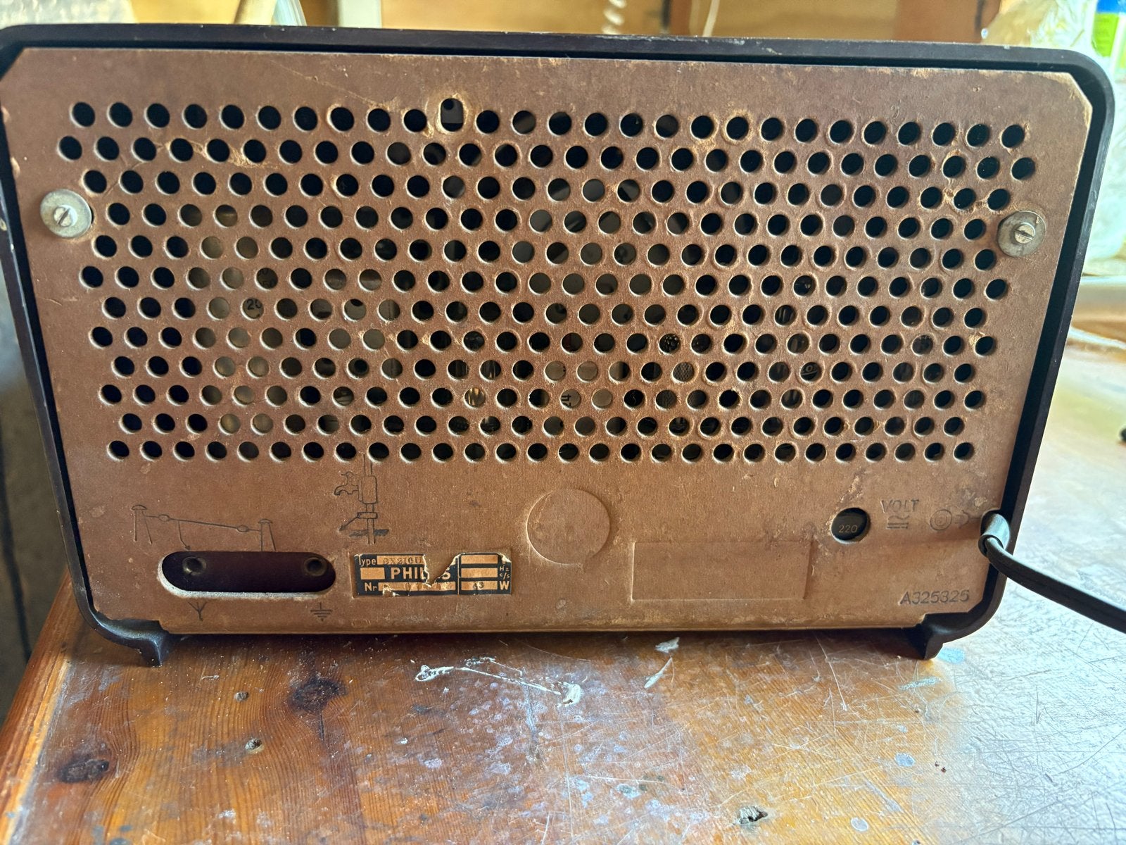 Philips BX210U buizenradio - Origineel, werkend, revisie nod, Ophalen, Gebruikt, Radio