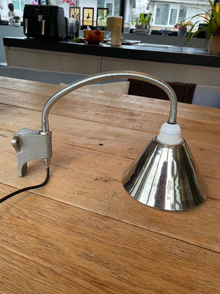 Industriële Klemlamp met Zwanenhals - Vintage Stijl, Ophalen of Verzenden