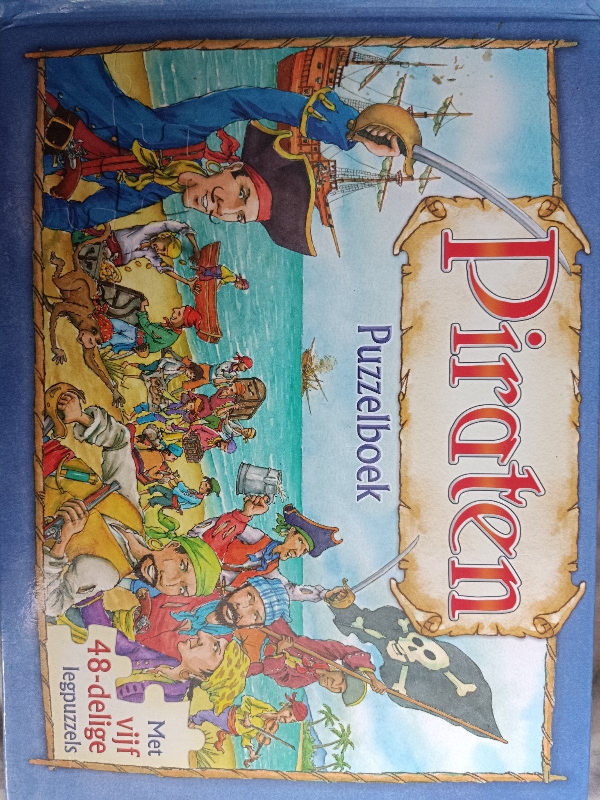 Piraten puzzelboek, Ophalen of Verzenden, 10 tot 50 stukjes, Zo goed als nieuw, 4 tot 6 jaar