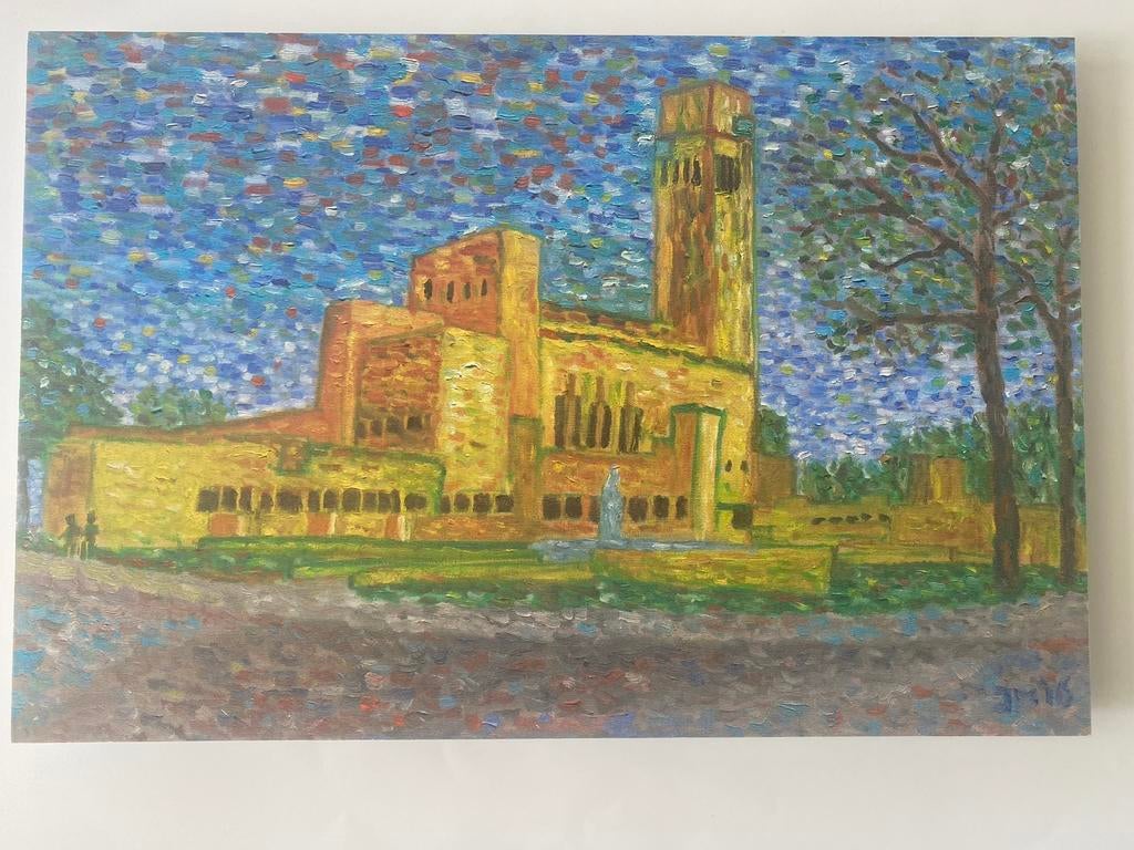 Giclee van Raadhuis Hilversum, Ophalen of Verzenden