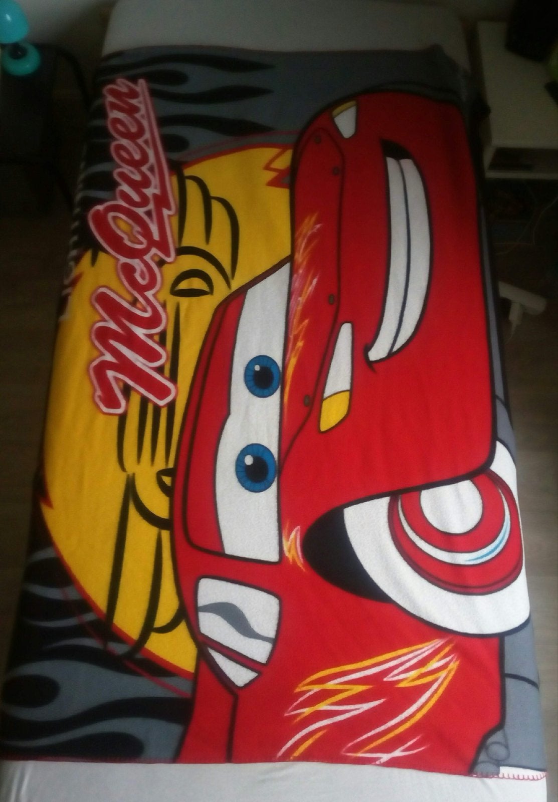 Lightning McQueen Fleece Deken - Zacht en Warm, Gebruikt, Overige merken, Meerkleurig, Ophalen of Verzenden