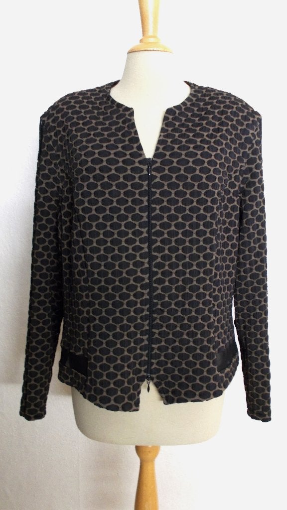 Mooi bruin/zwart top/jasje van Joseph Ribkoff! 48, Bruin, Verzenden, Maat 46/48 (XL) of groter, Zo goed als nieuw