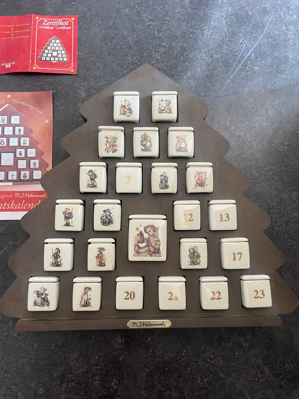 M.J. Hummel adventskalender, Ophalen