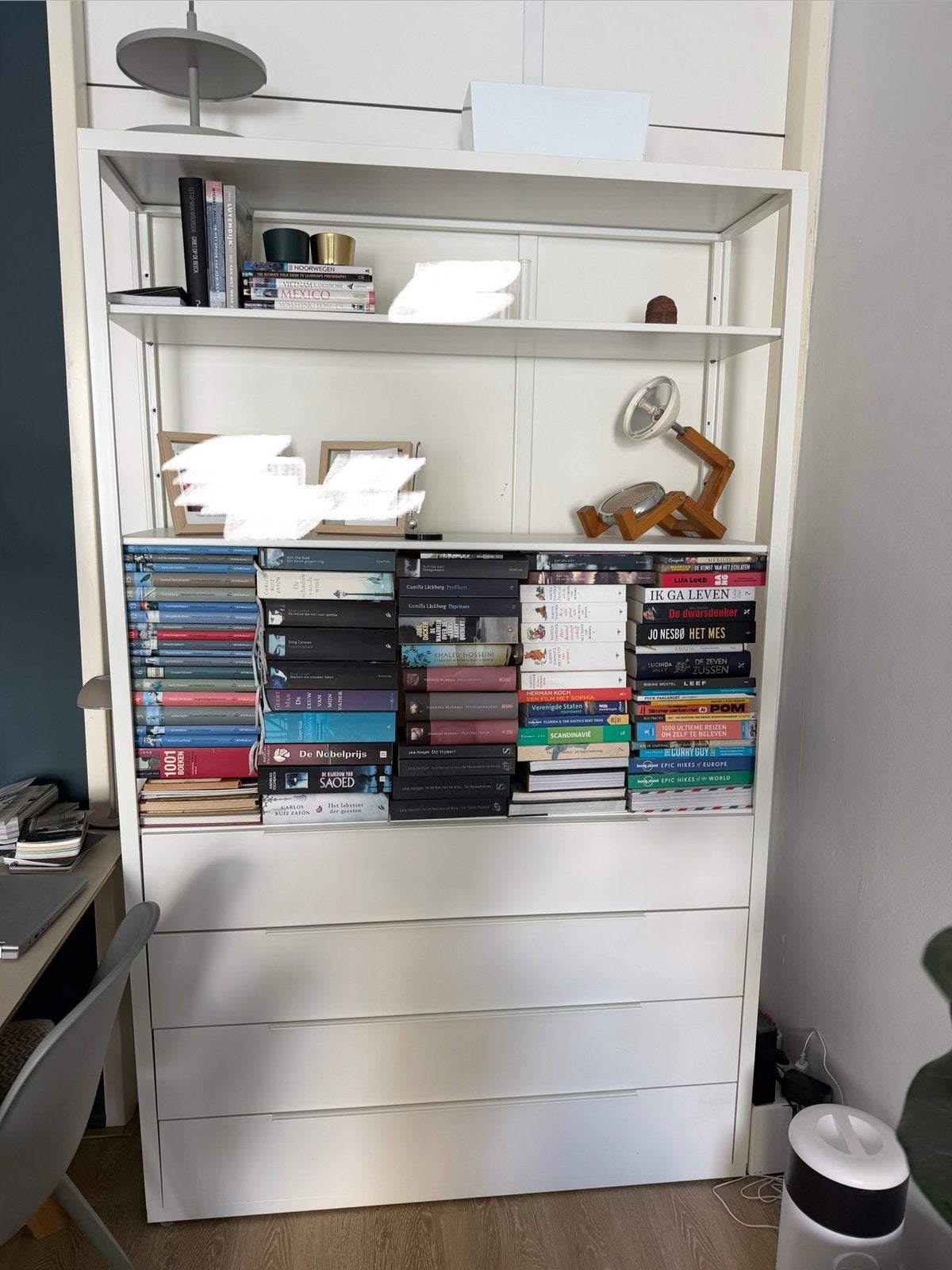 Ikea Fjälkinge Kast - Boekenkast met lades, Ophalen, Gebruikt, 100 tot 150 cm, 200 cm of meer