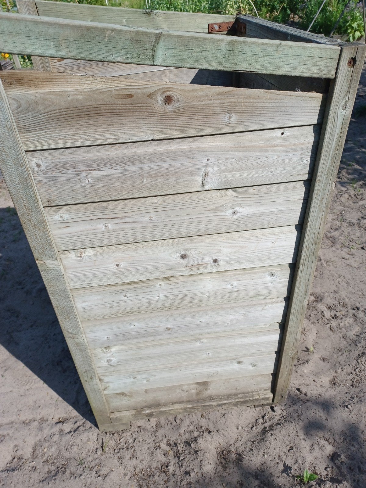 Houten containerberging voor afvalbakken, Ophalen, Gebruikt, Hout