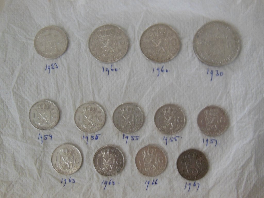 ZILVEREN  13 x OUDE  munten -guldens/rijksdaalders, Setje, Zilver, Ophalen of Verzenden, Koningin Wilhelmina