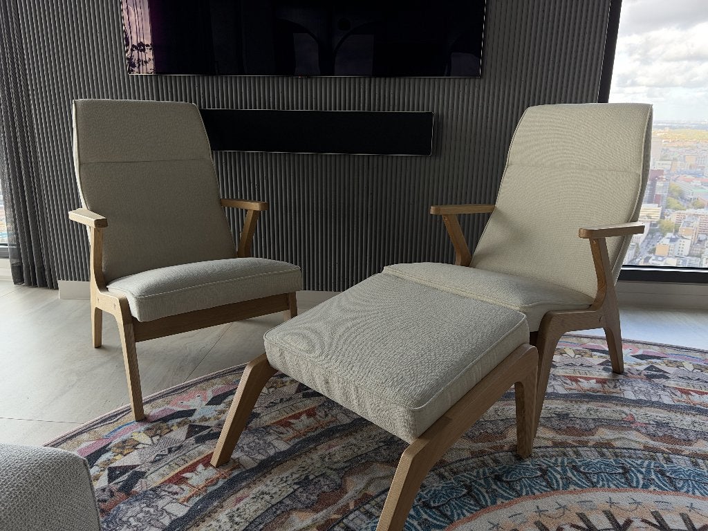 Sternzeit Design lounge set, Ophalen, Zo goed als nieuw, 75 tot 100 cm, Hout