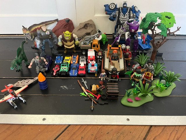 Divers speelgoed, playmobile, dinos, transformers, auto’s, Ophalen, Gebruikt