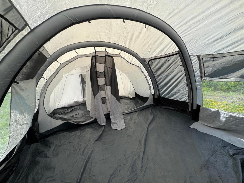 Opblaas tent met wagen, dakkoffer en vele extra’s, Ophalen, Gebruikt, Tot en met 6