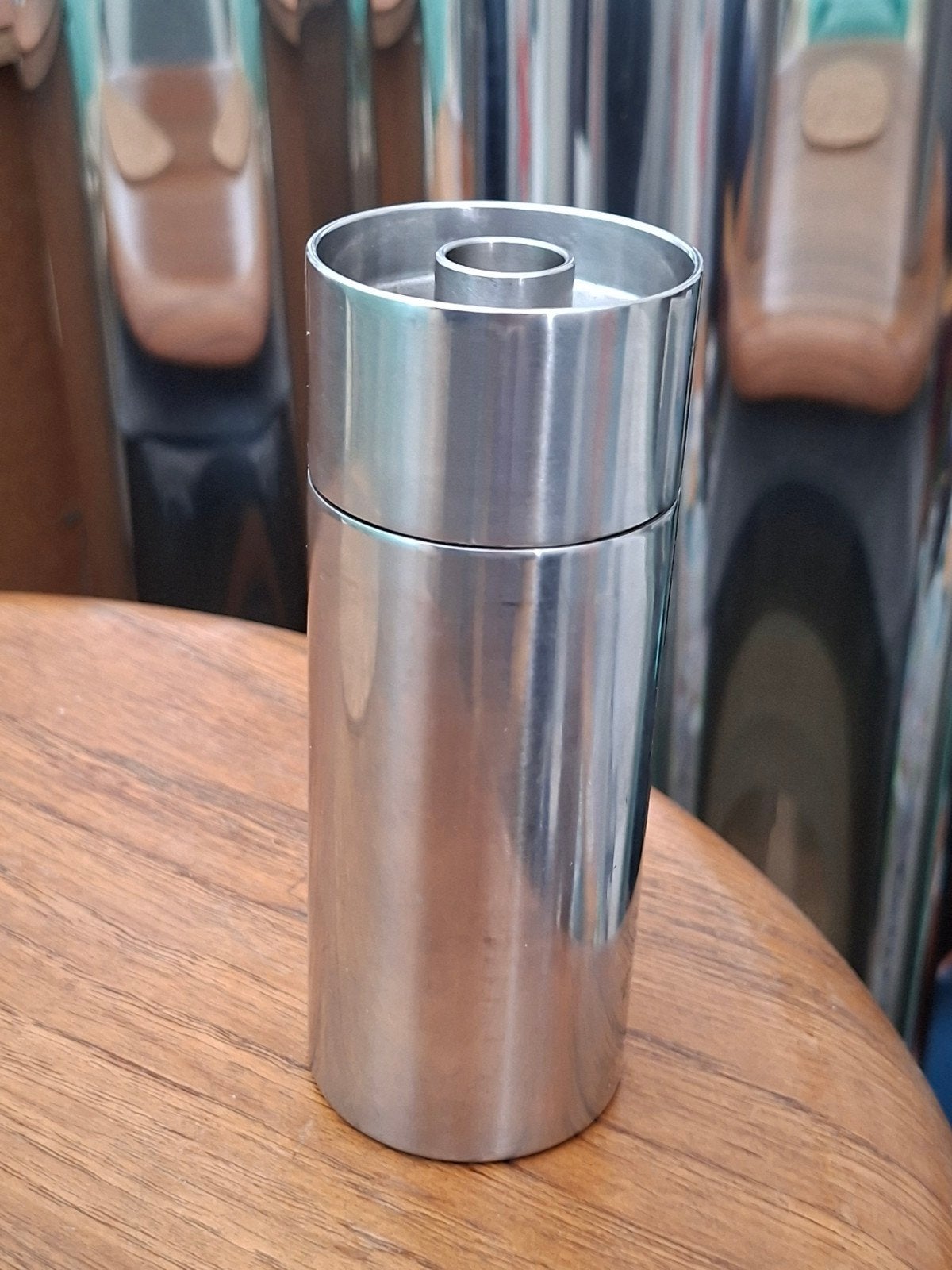 Stelton RVS design pepermolen - Arne Jacobsen design Cylinda, Ophalen of Verzenden