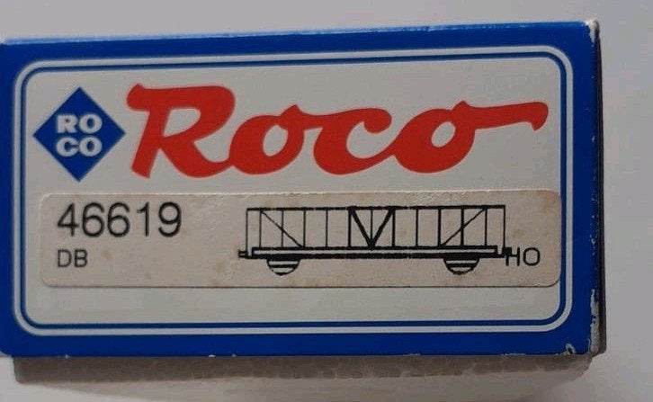 Roco 46619. Open/  kolenwagen met bordes. Nieuwstaat., Gelijkstroom, Wagon, Ophalen of Verzenden, Zo goed als nieuw