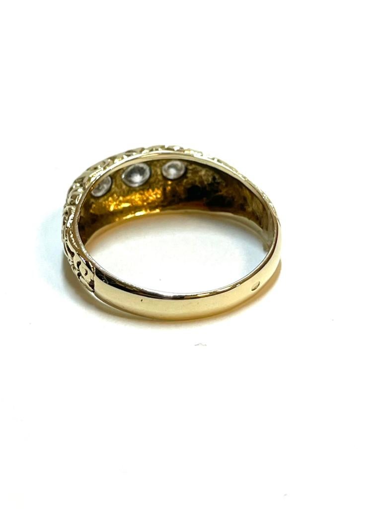 14k gouden ring met zirkonia, 18 tot 19, -, -, Ophalen of Verzenden