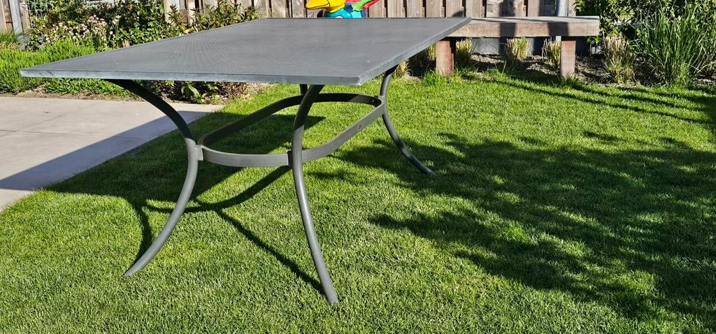 Tuintafel metaal 160 x 101,5 x 72,5cm, Tuin en Terras, Ophalen, Gebruikt, Rechthoekig, Metaal