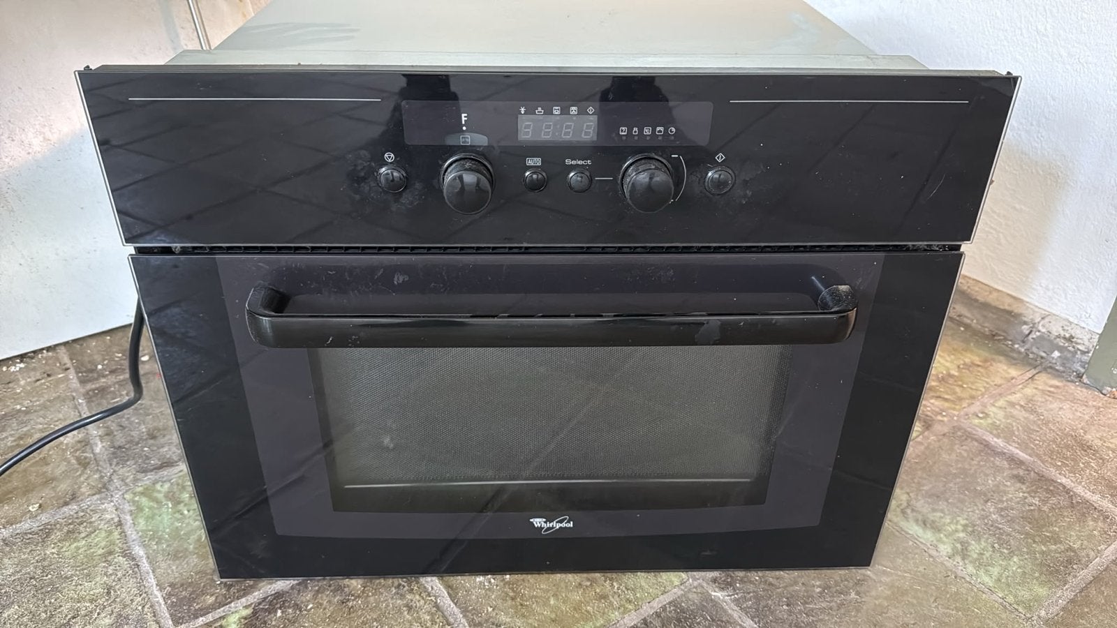 Whirlpool Inbouw Combi-oven - Zwart, Ophalen, 45 tot 50 cm, Whirlpool, Gebruikt