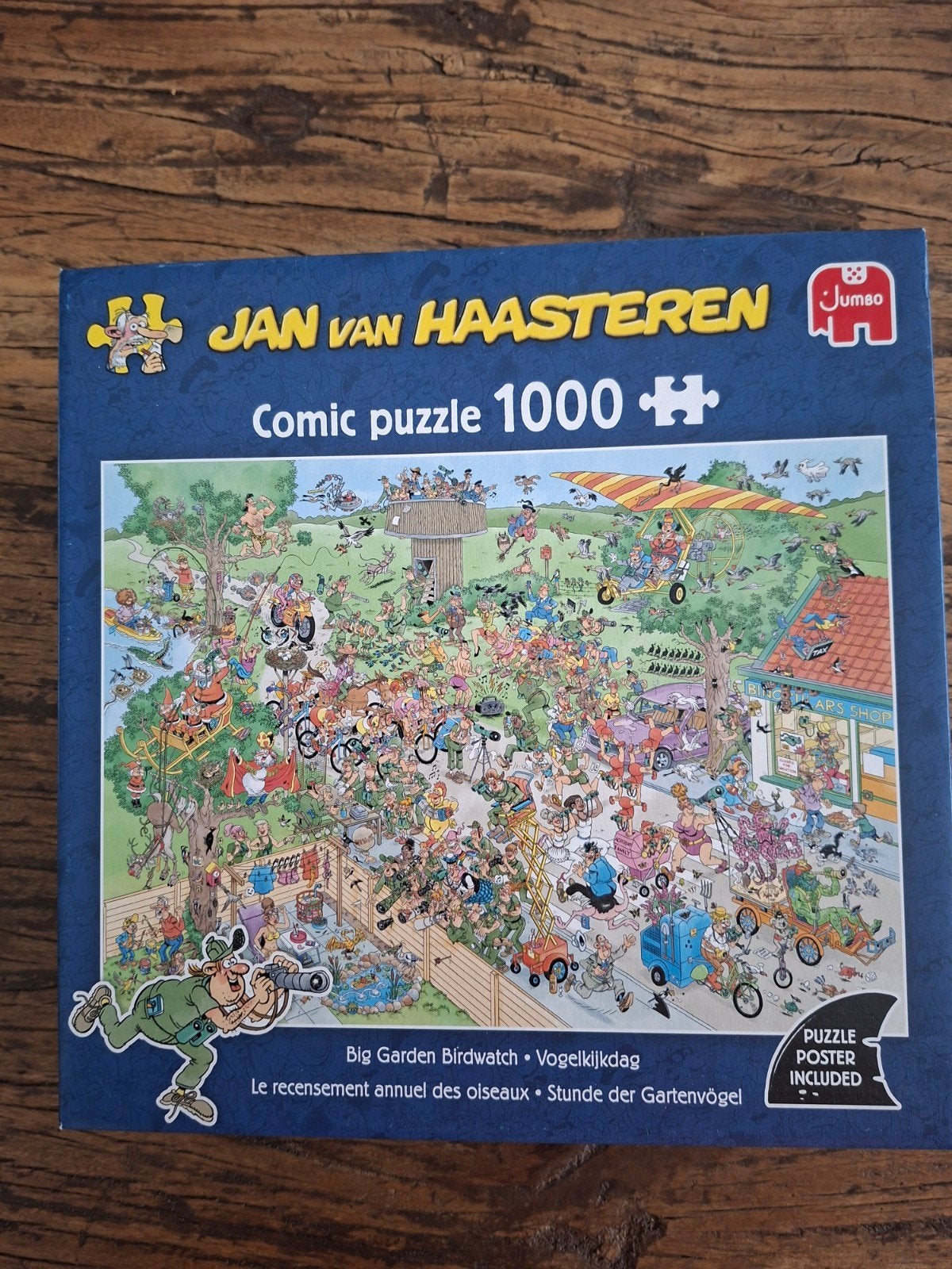 Jan van Haasteren Comic Puzzel 1000 stukjes met poster, Ophalen of Verzenden, 500 t/m 1500 stukjes, Gebruikt, Legpuzzel