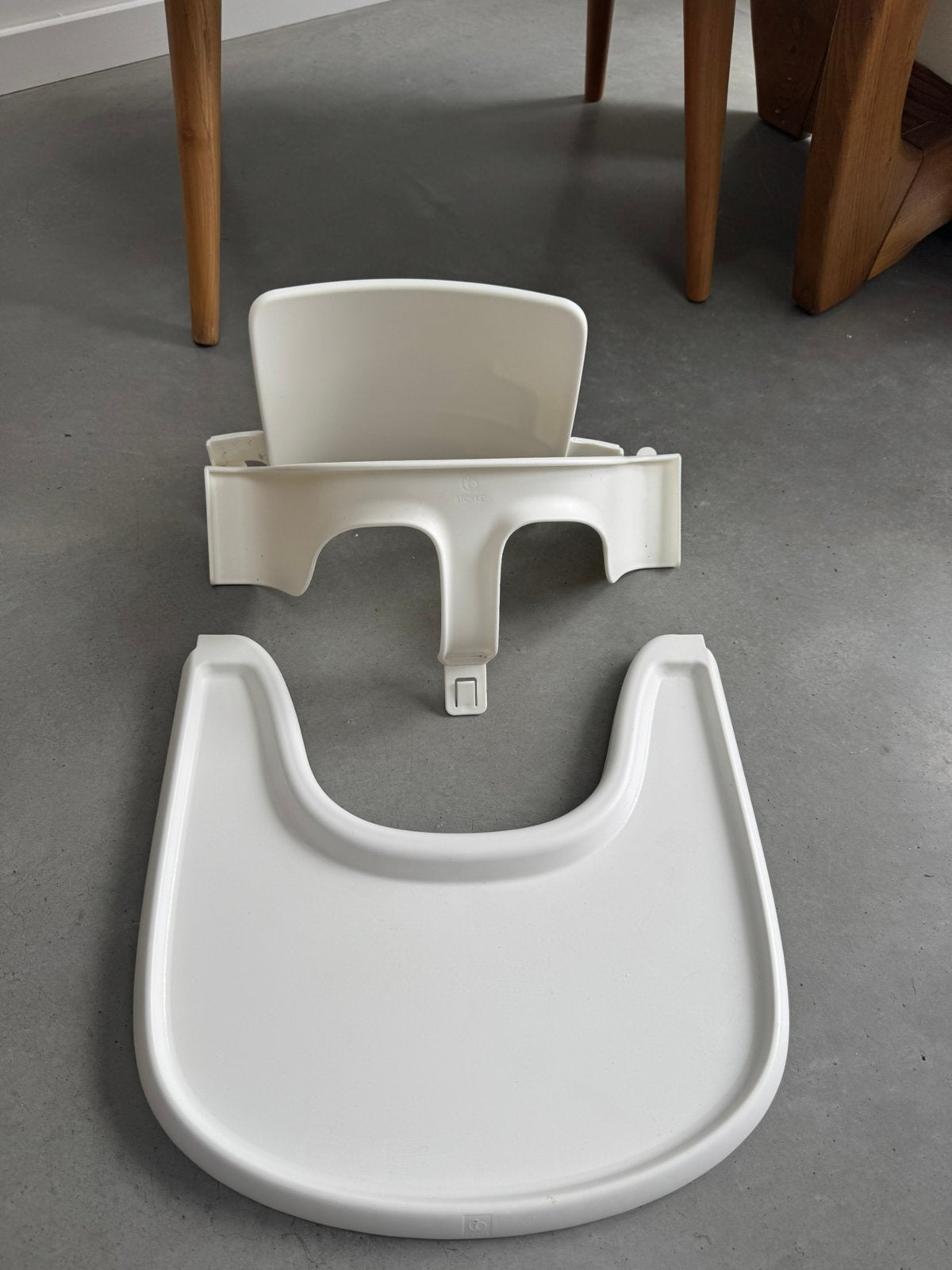 Stokke Tripp Trapp White Tray Eetblad en Baby Set, Ophalen, Zo goed als nieuw, Meegroeistoel