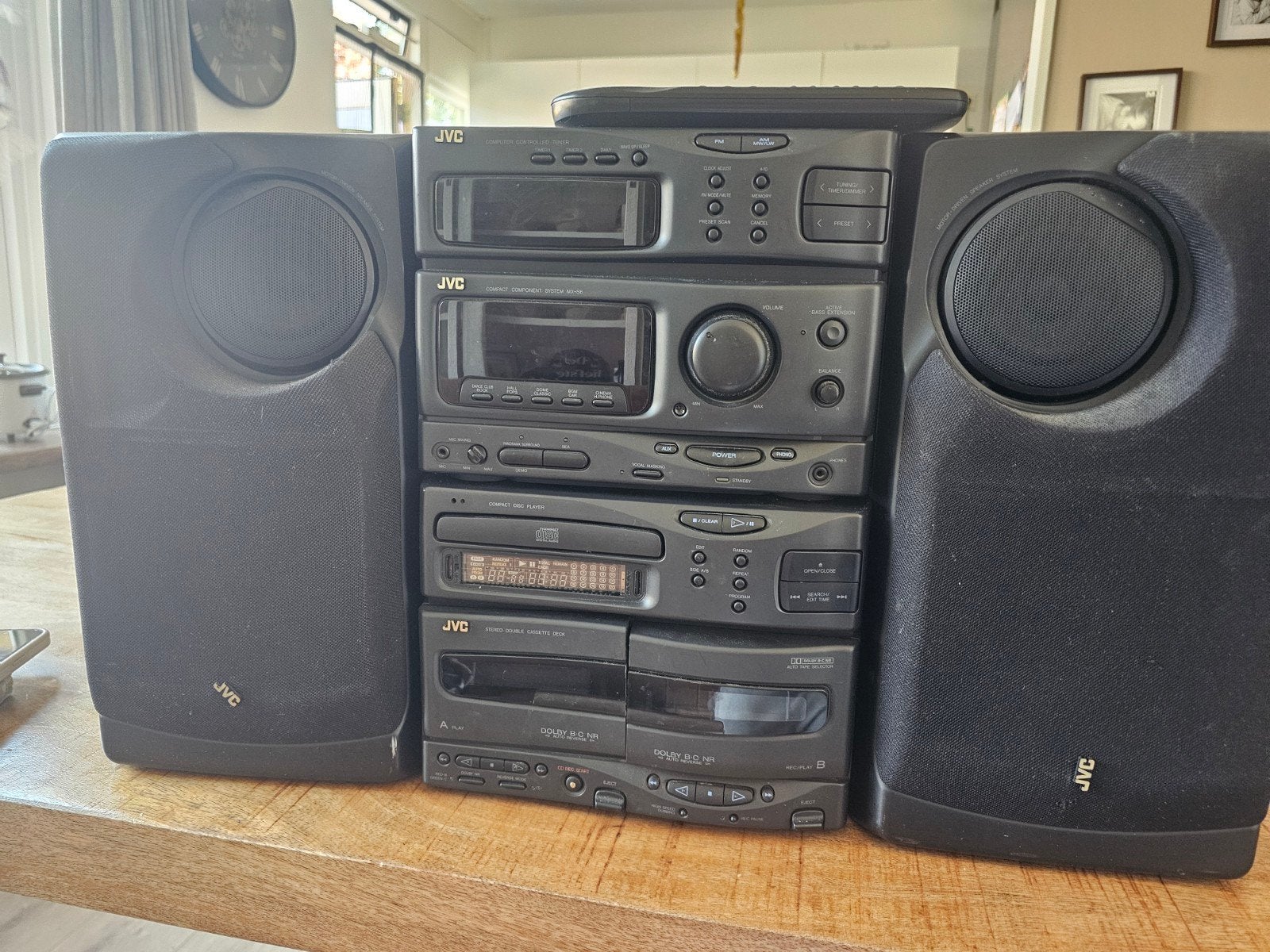 JVC Stereotoren met CD-speler, Cassettedeck en Radio, Ophalen, Gebruikt, JVC, Losse componenten