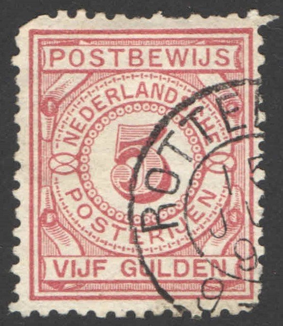 Nederland Postbewijszegel 6 gestempeld 1884, Ophalen of Verzenden, T/m 1940, Gestempeld