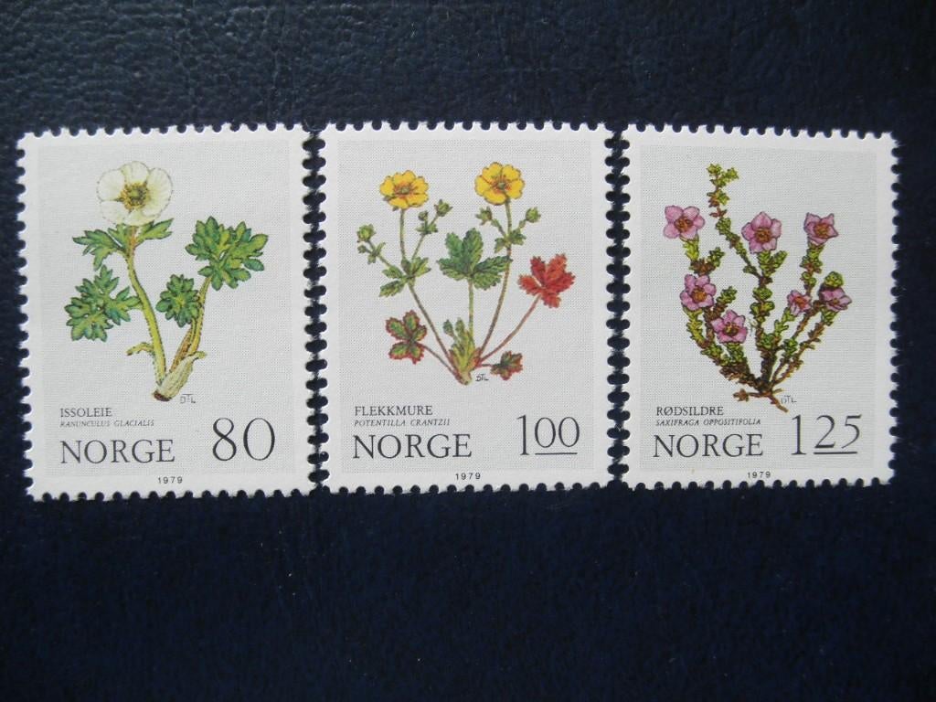 Postzegels Noorwegen 1979 bloemen - cat.w. € 1,20 postfris, Ophalen of Verzenden, Noorwegen, Postfris