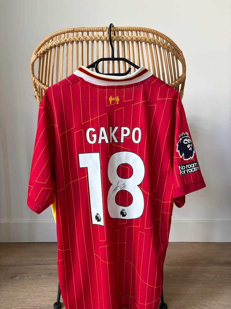 Gesigneerd Liverpool Gakpo Thuisshirt 2023/2024, Sport en Fitness, Voetbal, Ophalen of Verzenden, Nieuw, Overige typen