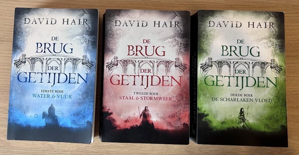 David Hair - De brug der Getijden, delen 1, 2 en 3, Ophalen of Verzenden, Gelezen, David Hair