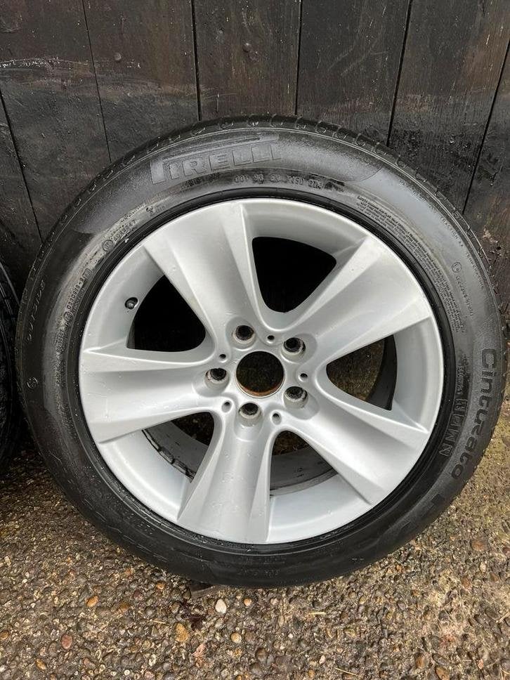 Originele BMW 3 5 serie velgen style 327 pirelli 5x120 17?, Niet ingevuld, Gebruikt, Banden en Velgen, Niet ingevuld