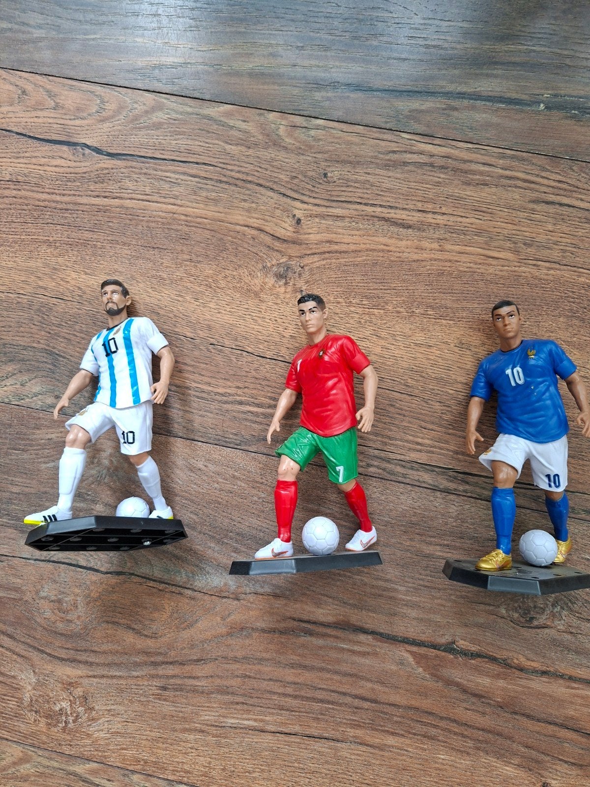 Voetbalster actiefiguren: Messi, Ronaldo, Mbappé, Verzamelen, Poppetjes en Figuurtjes, Zo goed als nieuw, Ophalen of Verzenden