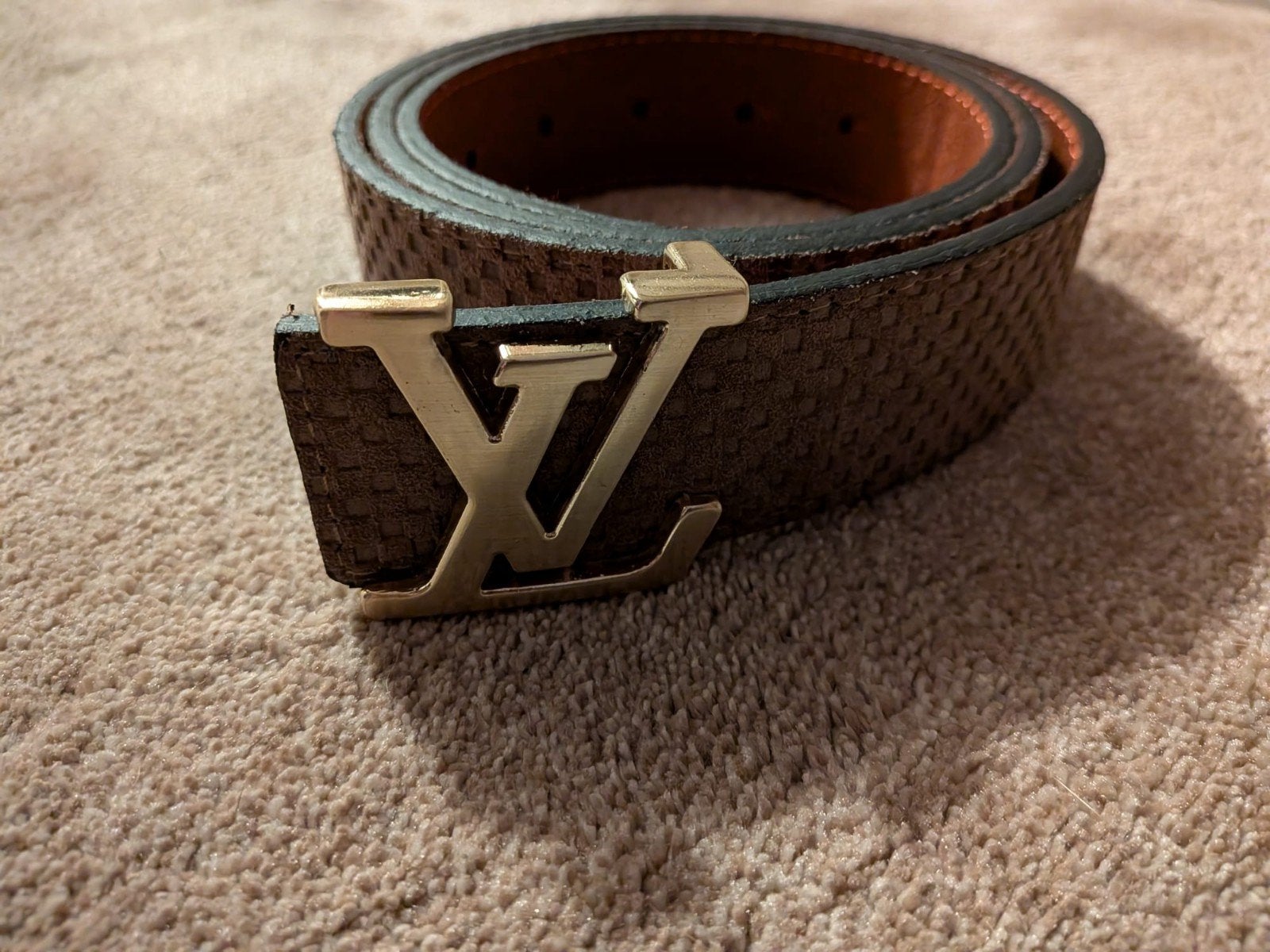 LV darmier riem suede maat 115 te koop, Overige kleuren, Louis vuitton, Riem of Ceintuur, Amsterdam