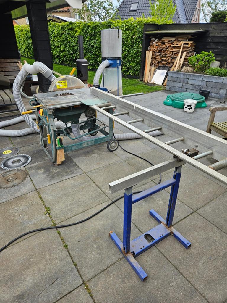 gjerde 1603 tafelzaag met hbm afzuiginstallatie zgan, Ophalen, Gebruikt, Cirkelzaag, 70 mm of meer
