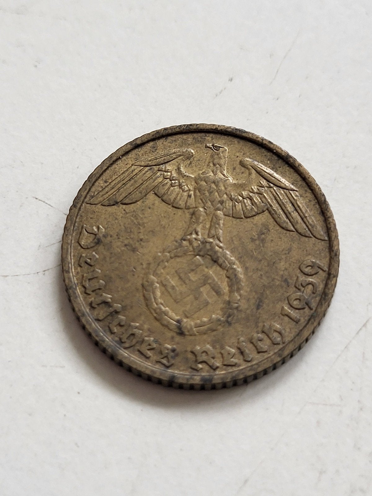 Munt Duitsland Deutsches Reich 5 pfennig 1939 B hakenkruis, Ophalen of Verzenden, Duitsland, Losse munt