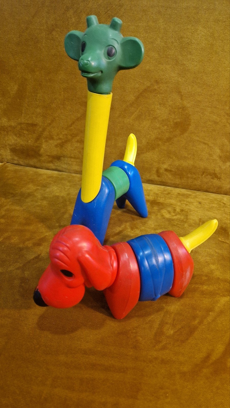 2 Tupperware speelgoed beestjes - hond en giraf, Ophalen of Verzenden, Gebruikt, Jongen of Meisje