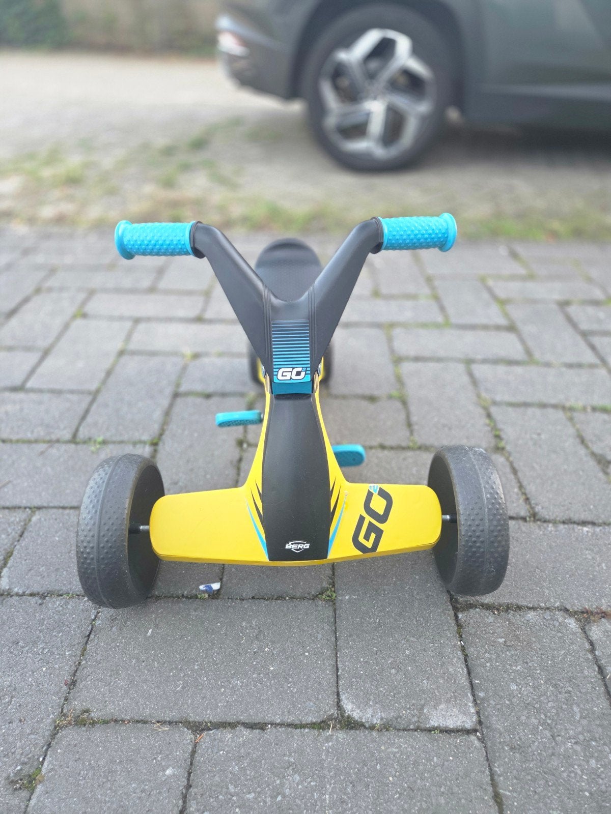 BERG GO² Sparx Loopauto/skelter - Geel, Ophalen, Gebruikt, Loopvoertuig