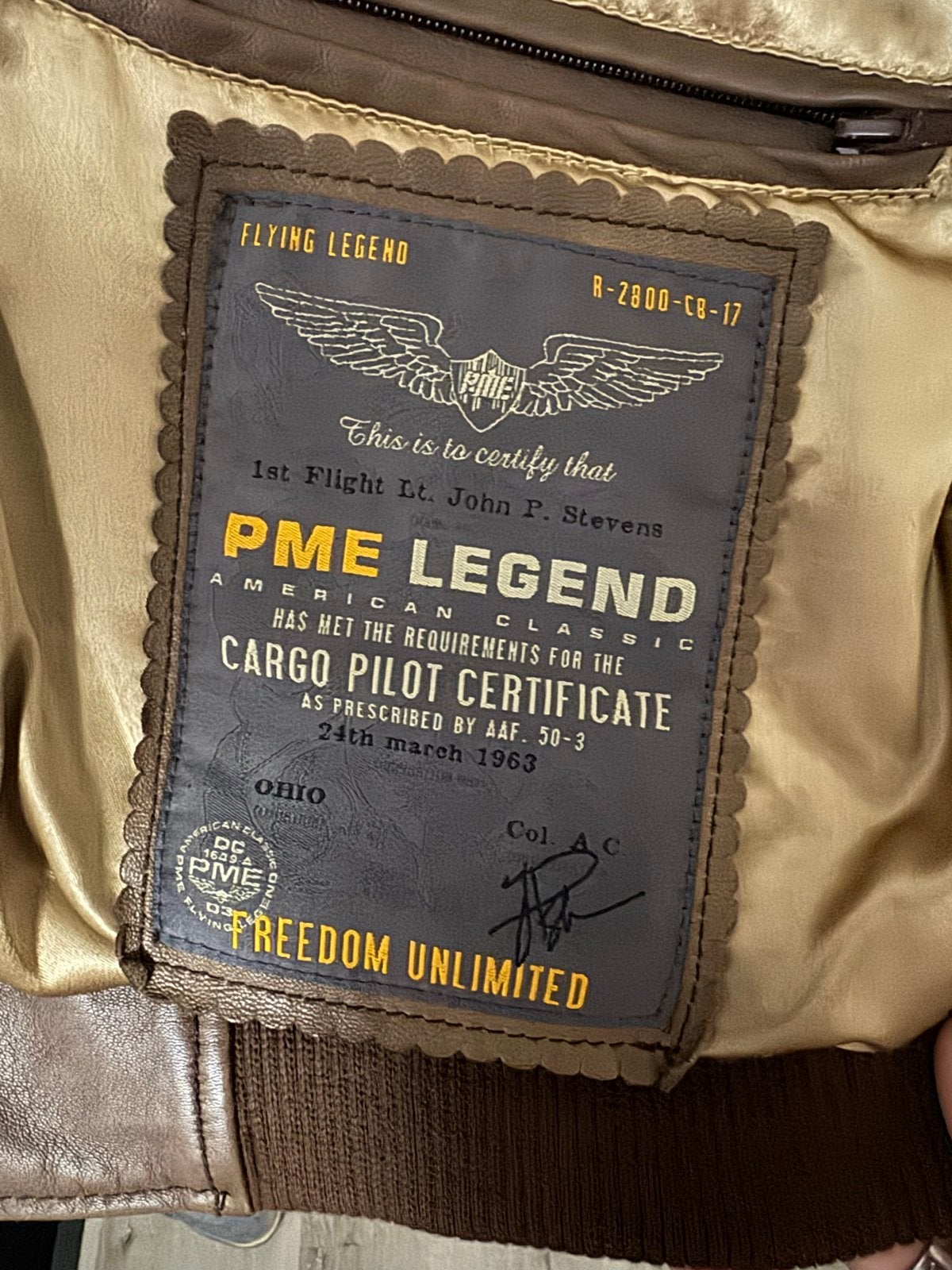 PME Legend Leren Jas - American Classic nieuw staat, Ophalen of Verzenden, Zo goed als nieuw, Maat 56/58 (XL), Bruin
