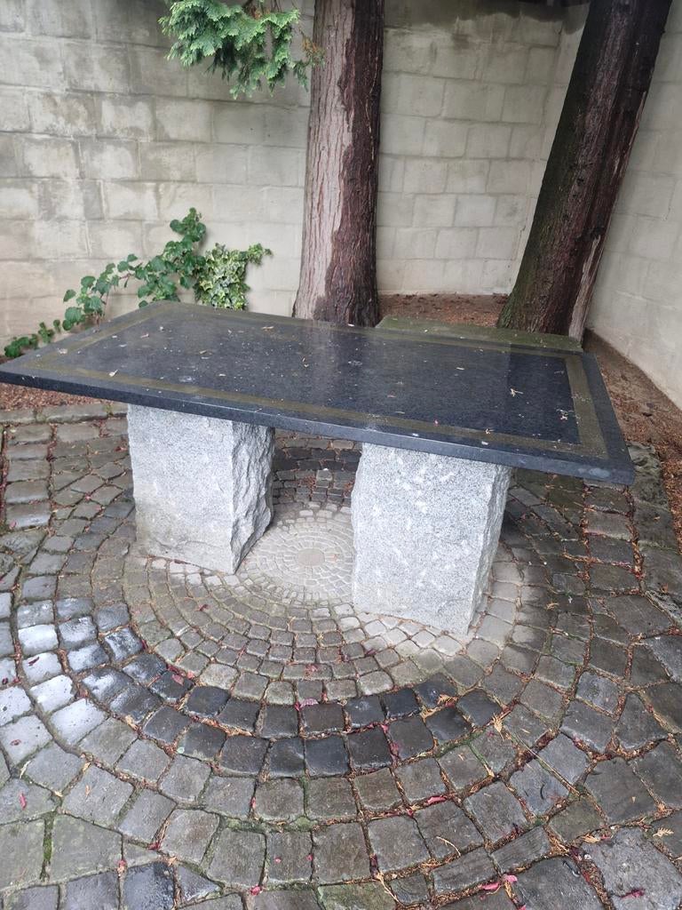 Granieten buitentafel, Tuin en Terras, Tuinbanken, Ophalen