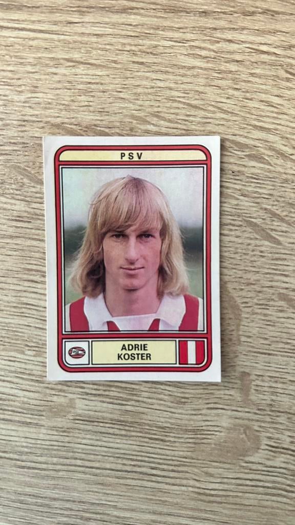 Panini Voetbal 80 plaatje Adrie Koster PSV, Verzenden, Zo goed als nieuw, Sticker