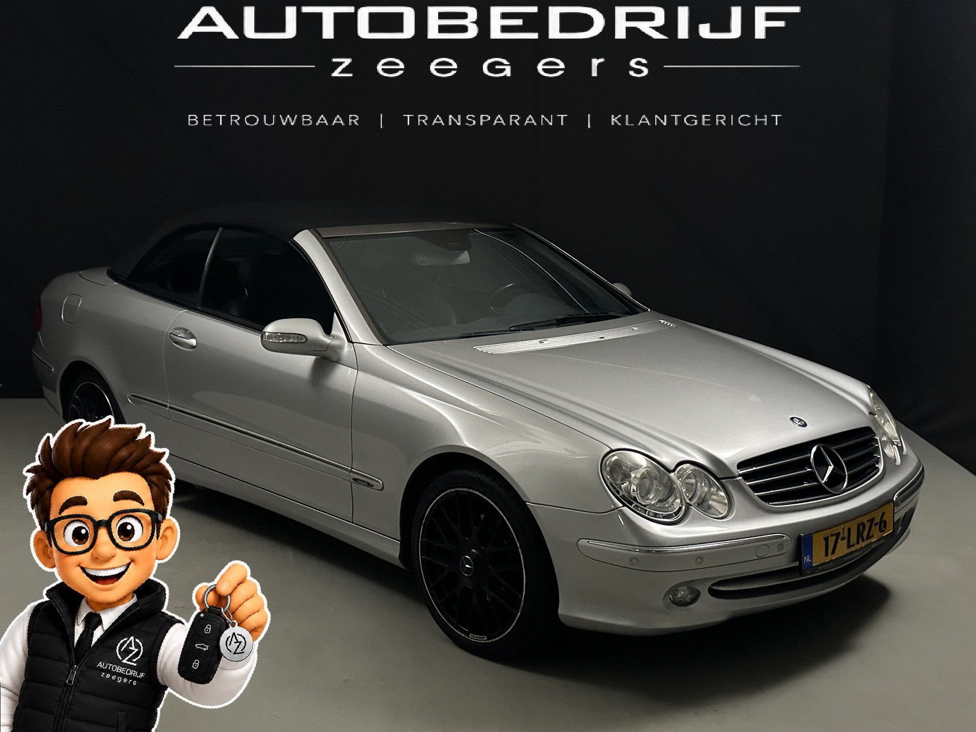 Mercedes-Benz CLK-Klasse Cabrio 200 K. *AMG* (bj 2004), Achterwielaandrijving, Gebruikt, 4 cilinders, Cabriolet