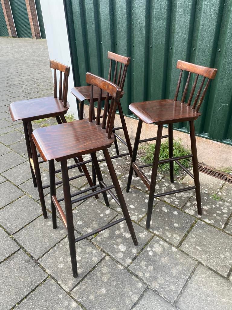 4x Spijlenkrukken Ilmari Tapiovaara (finland), Huis en Inrichting, 4 krukken, Ophalen, Gebruikt, 60 tot 90 cm