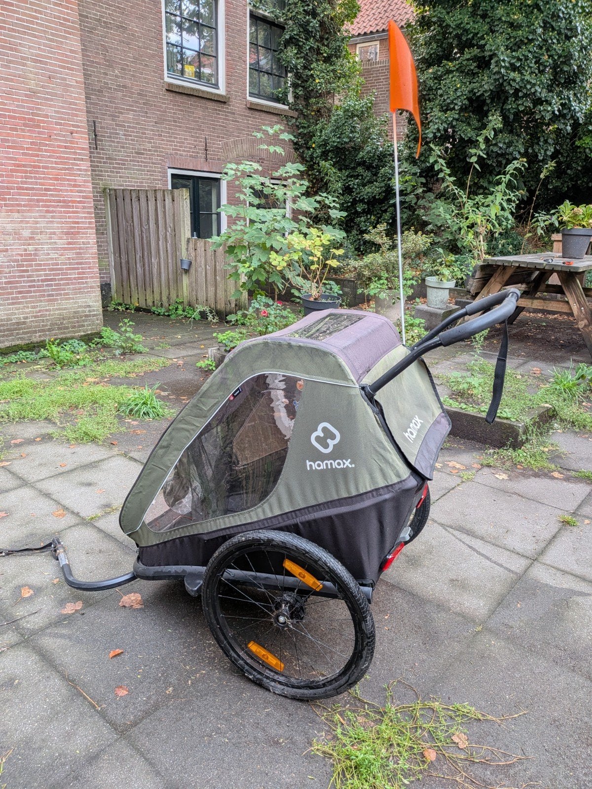 Hamax Explorer Kinderkar/Fietskar - Gebruikt, Fietsen en Brommers, Ophalen, Gebruikt, Kinderkar, Opvouwbaar