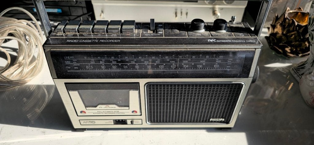 Vintage Philips Radio Cassette Recorder ART10 en diverse, Ophalen, Gebruikt, Radio