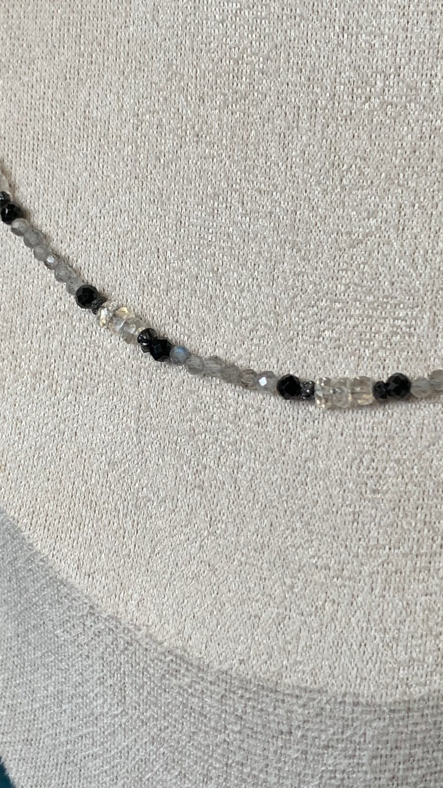 Diamant ruw labradoriet wit beschermt intuïtie zeldzaam, Magnolia11, Nieuw, Verstelbaar, Ophalen of Verzenden