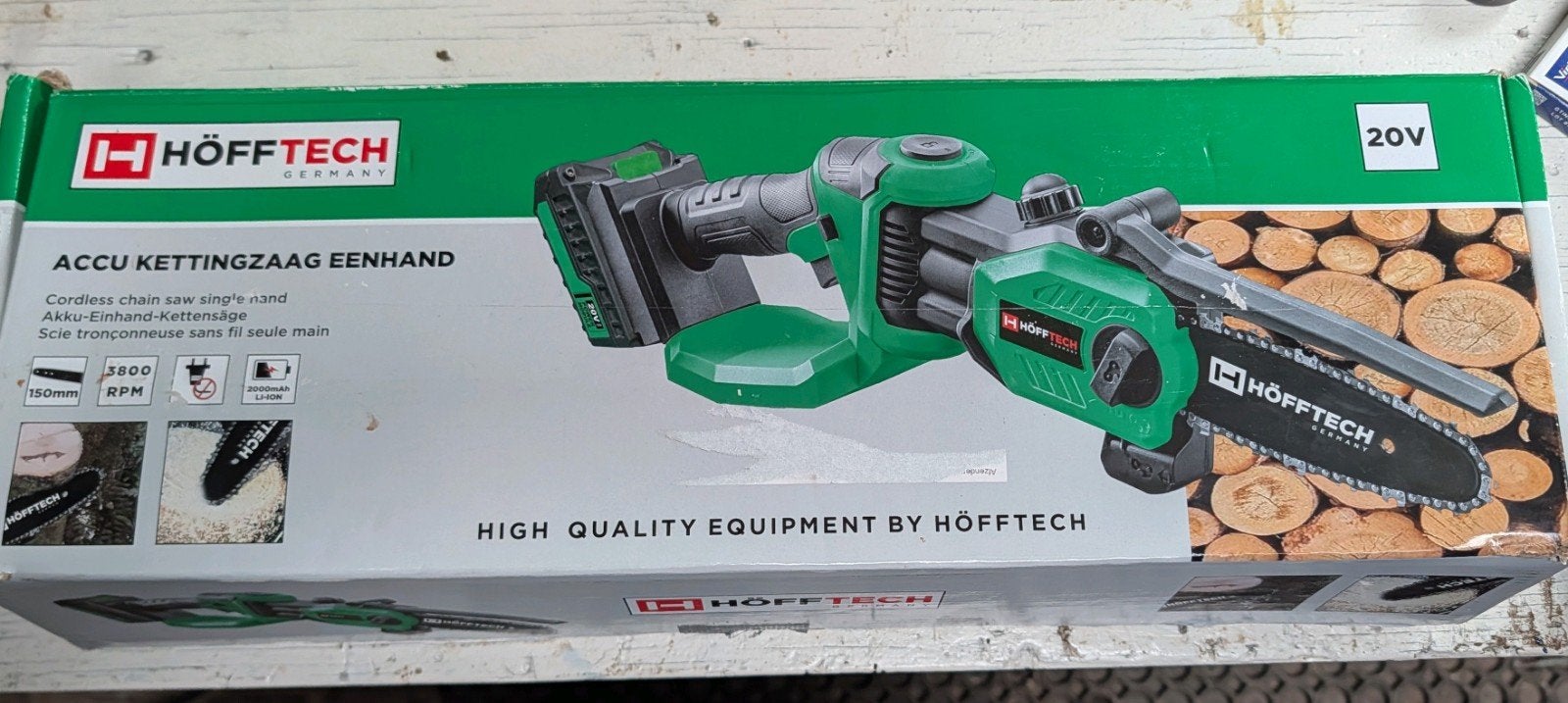Nieuwe Höfftech Accu Kettingzaag - Ongebruikt in Verpakking, Ophalen of Verzenden, Nieuw, Kettingzaag