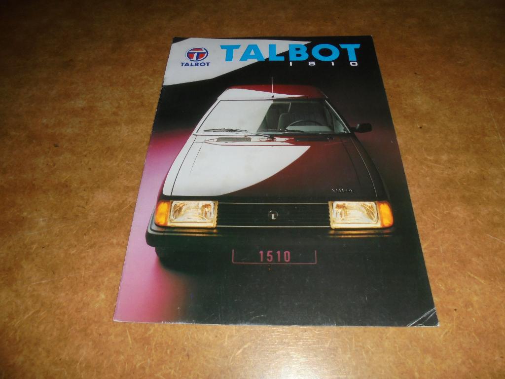 brochure Talbot 1510 modellen 1982, Ophalen of Verzenden, Zo goed als nieuw, Overige merken