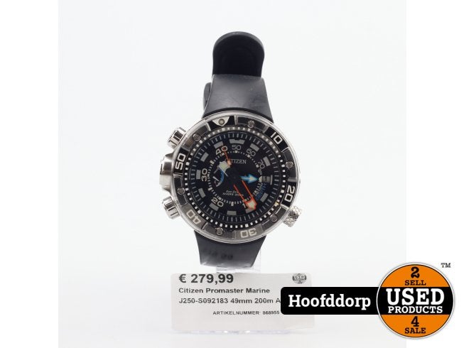 Citizen Promaster Marine J250-S092183 49mm 200m Analoog, Citizen, Zo goed als nieuw, Support@citizen.com, Citizen Watch Co., Ltd. 1-12-32 Takeda, Fushimi-ku, 
Kyoto 612-8501
Japan