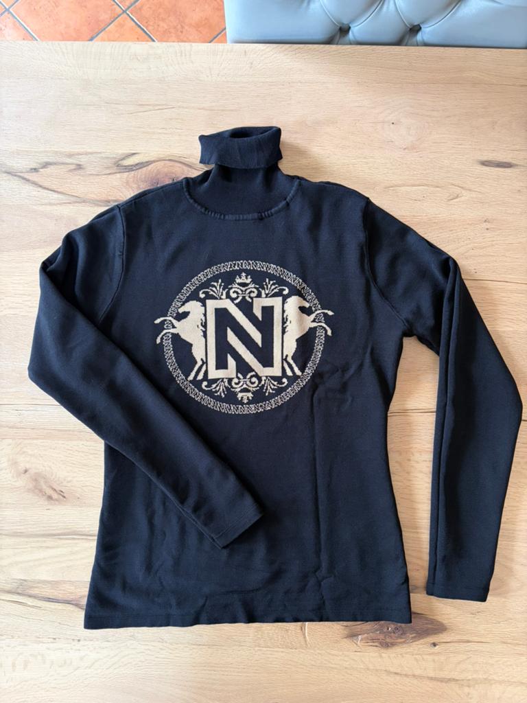 Paardrijshirt Nikkie maat 42 zwart beige ZGAN, Ophalen of Verzenden, Zo goed als nieuw, Overige maten, Blauw