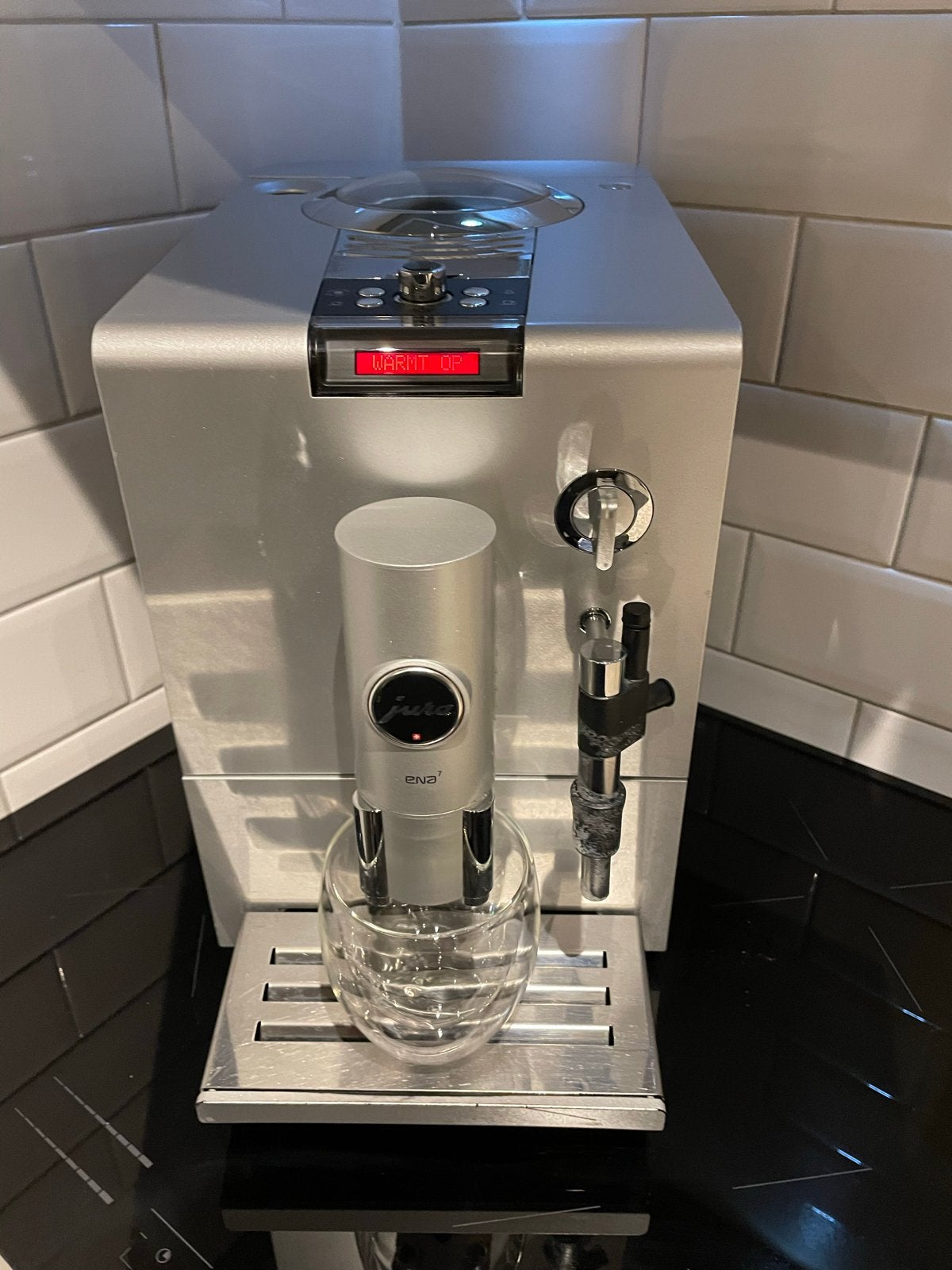 Jura Ristretto Black ENA 7 ☕️, Witgoed en Apparatuur, Koffiezetapparaten, Stoompijpje, Koffiemachine, Zo goed als nieuw, Koffiebonen