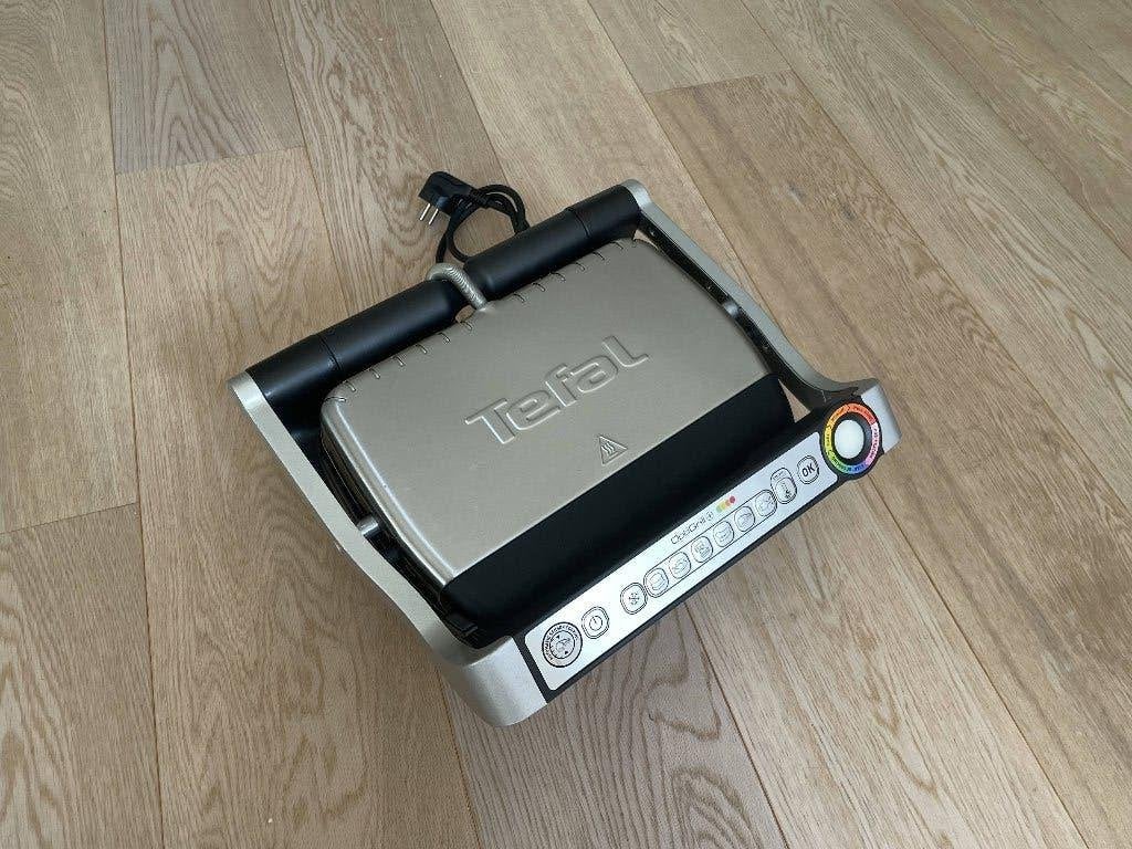 Tefal Optigrill + GC712D34/79B, Ophalen, Uitneembare platen, Gebruikt