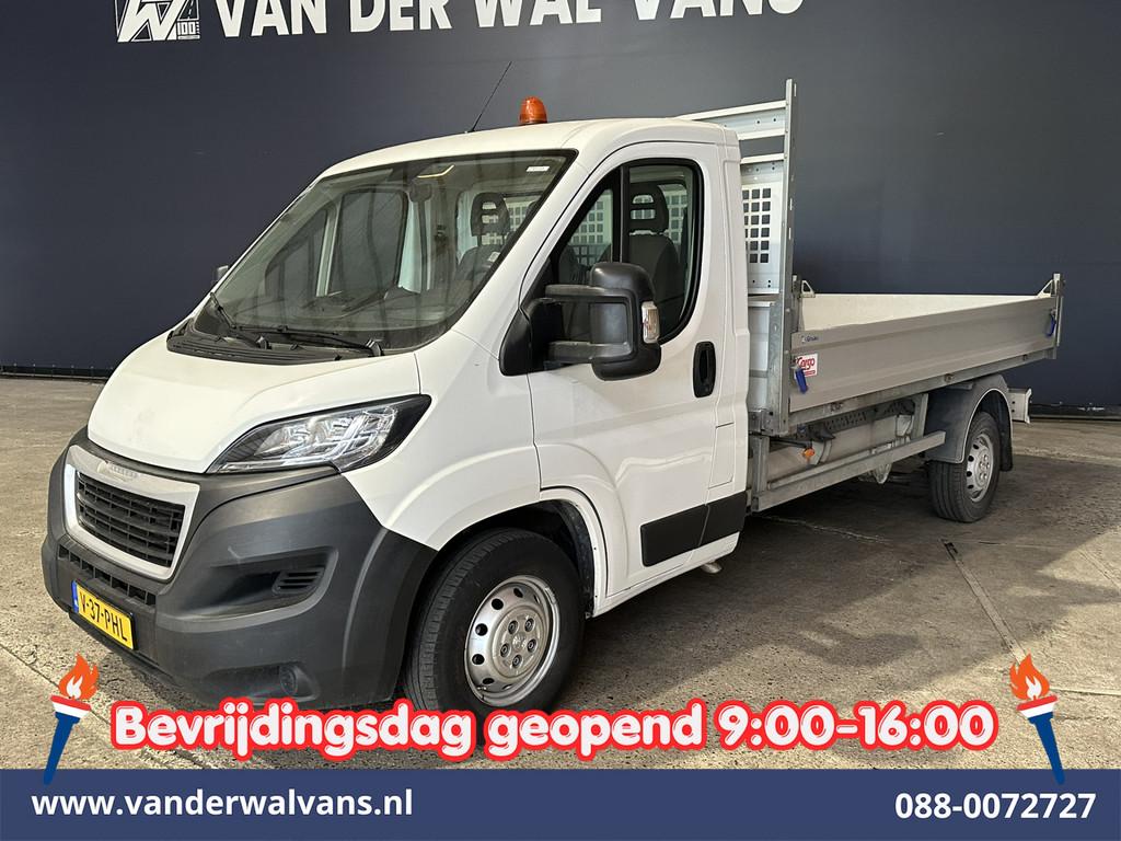 Peugeot Boxer 2.2 BlueHDi 140pk Kipper Open Laadbak Euro6 Bi, Auto's, Bestelauto's, Voorwielaandrijving, Stof, Gebruikt, 4 cilinders