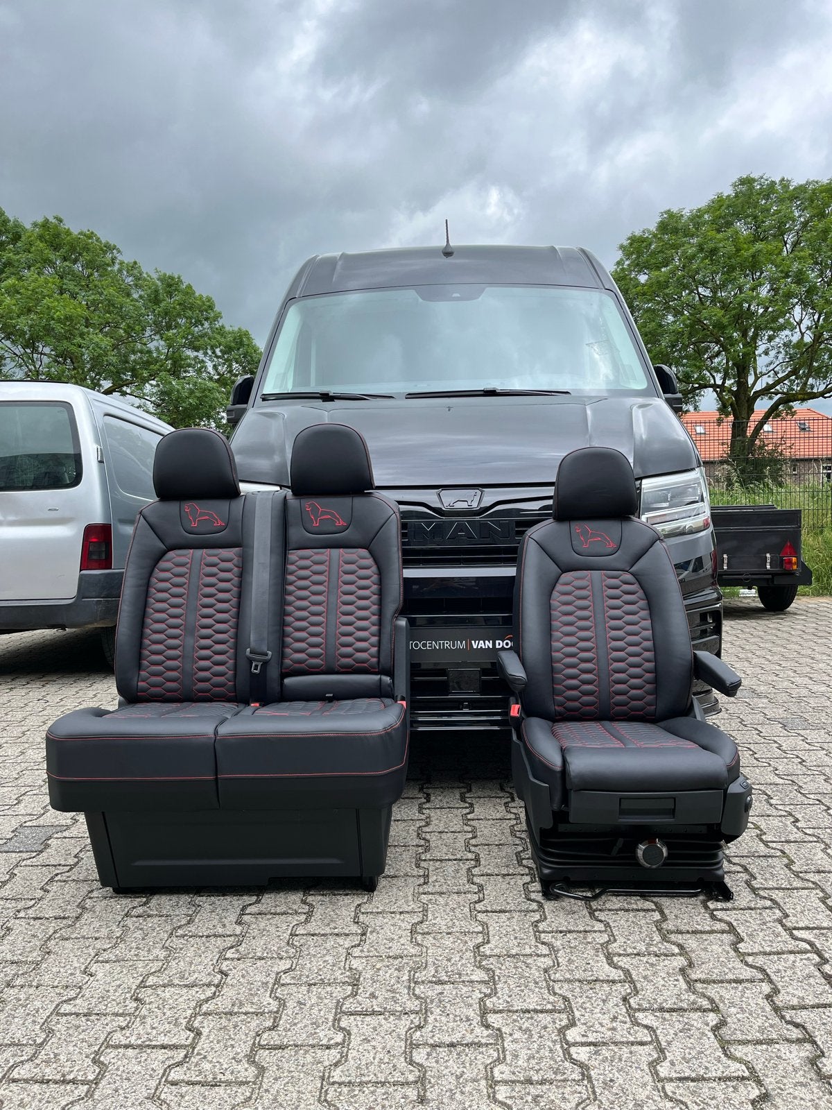 Luxe Nappa Lederen Bestuurdersstoel en Bank voor Bestelbus