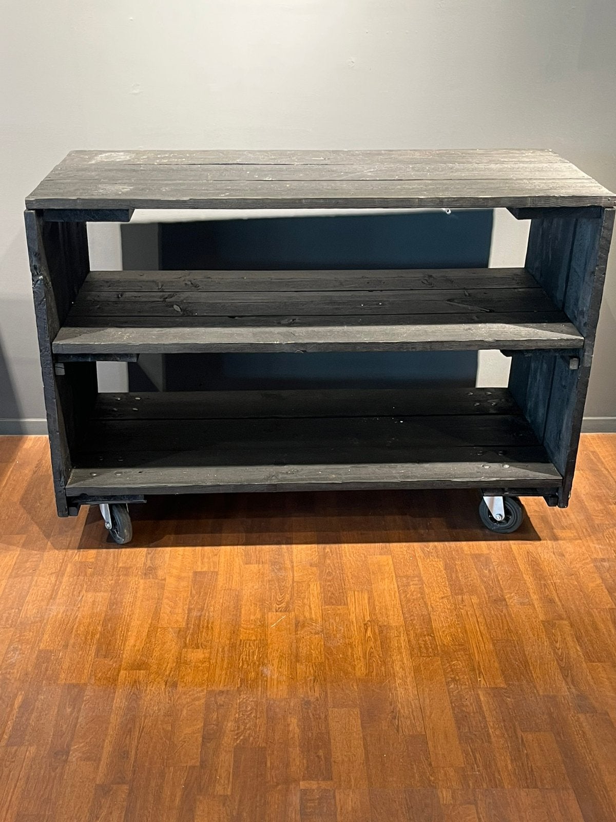 Mooie steigerhouten presentatie tafel/kast 2 stuks, Ophalen, 50 tot 100 cm, Zo goed als nieuw, Minder dan 100 cm