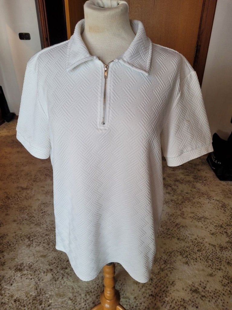 Witte polo/shirt maat M, Onbekend, Maat 48/50 (M), Wit, Ophalen of Verzenden